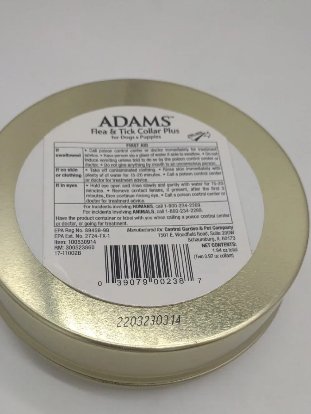 Adams Dog Flea & Tick Collar Plus - Blue and White Label - 1 Collar
